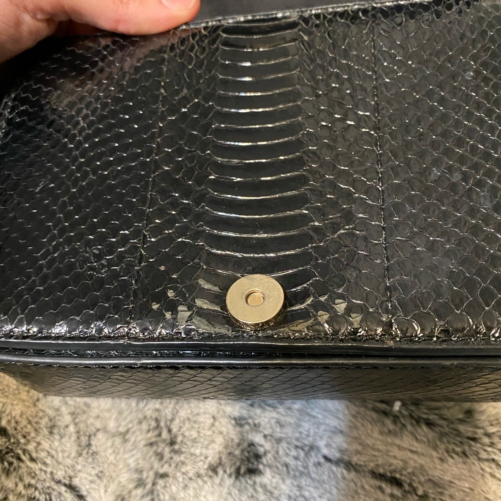 Michael Kors Jade Black Python Crossbody / Clutch - image 7